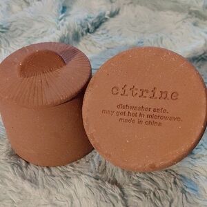 Citrine Ceramic Jar Lids - Terracotta Brown
